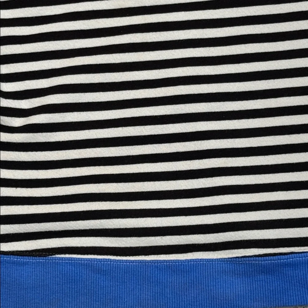 FREE PEOPLE WE THE FREE OVERSIZED STRIPE SWEATSHIRT BLUE CONTRAST CREWNECK - Picture 8 of 11
